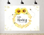 Trykid 15x8ft Sunflower Honeycomb Baby Shower Backdrop A Little Honey is on The Way Yellow Floral Photography Background Gender Reveal Party Decoration Photoshoot Studio Props Fabric by Unknown