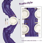 12 Pack 23 x 120 Inch Dark Purple Table Runner 10Ft Cheesecloth - Image 6