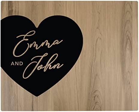 Andaz Press Large Wooden Welcome Sign for Wedding Rustic Welcome Sign 16" x 20" Custom Names with Heart Design Fall Wedding Signage English Oak MDF Wood Finish Reception Indoor Outdoor Signs Display by AndazPress