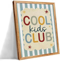 Framed 08x10 inch Trendy Preppy Blue Striped Wall Art Cool Kids Club Quotes Poster Modern Funny Toddler Canvas Prints for Kids Playroom Bedroom Wall Decor by Unknown