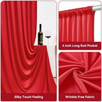 gogoparti 15ft x 10ft Royal Blue Backdrop Curtains Red and Yellow Backdrop Curtains, Wrinkle Free Backdrop Drapes for Birthday Party Background, 6 Panel 2.5x10ft - Image 3