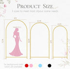 6+6.6+7.2ft Arch Backdrop Stand, 3pcs Metal Background Frame with Cover - Image 2