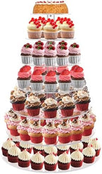 Cupcake Stand for 70 Cupcakes, 7 Tier Acrylic Round Tiered Cupcake Holder by RLHDIS