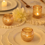 DARJEN Gold Votive Candle Holders Set of 36 - Glass Candle Holder Bulk for Table Centerpiece, Tea Lights Candle Holders for Home, Party & Wedding Shower Decorations - Image 3