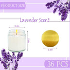 36 Pcs 4 Oz Mini White Soy Candles,Lavender Scented Candles Set,Bulk Aromatherapy Candle,Great Stress Relieving Scented Candle for Girls as a Gift for Birthdays, Weddings and More! - Image 2