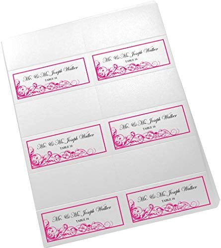 Scribble Vintage Swirl Printable Place Cards, Fuschia, Set of 150 (25 Sheet - Image 4