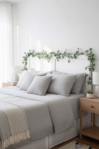 2PCS x 6FT Rose Garland Artificial Flower Vine for Home Decor, White - Image 6