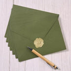 100 Pieces A7 Envelopes 5x7 Olive Green, 5.24 x 7.24 Inches (Pack of 2) - Image 6