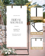 Wedding Welcome Sign Stand, Black Sign Holder, Includes Design Bundle - Image 4