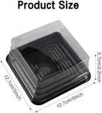 Hewnda 100 Pack Black Cake Pans,Bottom 5Inch X Heigh 2.2Inch Clear plastic mini cake box muffins box cookies box wedding birthday gift box - Image 2