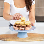 THE Cake Stand, 10 Inch Ceramic Pedestal Dessert Stand, Rose - Image 5