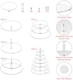 Cupcake Stand for 70 Cupcakes, 7 Tier Acrylic Round Tiered Cupcake Holder - Image 7