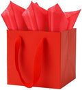 Aosric Red Square Gift Bags with Tissue Paper, 24 Pack 8x8x8 Inch by AOSRIC