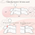 NWK Pack of 11 Cake Stand Set of Cupcake Stand, Tray & Cake Pop Stands - Image 4