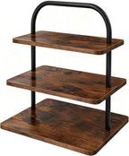 Wooden Cupcake Stand, 3 Tier Large Cupcake Tower Stand for 50 Cupcakes, Dessert Stand Display for Party, Wedding, Birthday, Halloween, Farmhouse Decor (Rustic-1Pack) by Unknown