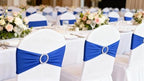 50 Pack Royal Blue Chair Sashes, Blue Chair Bands with Buckle Slider, Chair Bows for Party Wedding Birthday Decor - Image 2