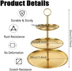 QTLCOHD 2 Pcs 3 Tier Stainless Steel Cupcake Stand (Pack of 2) - Image 2