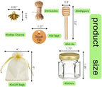 Adabocute Mini Honey Jars - Honey Pot With Honey Dippers, 40 Pack 1.5oz - Image 2