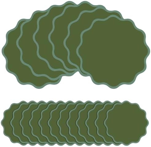 100Pcs Avocado Green Thick Paper Placemats Disposable Waterproof Place Mats by Unknown