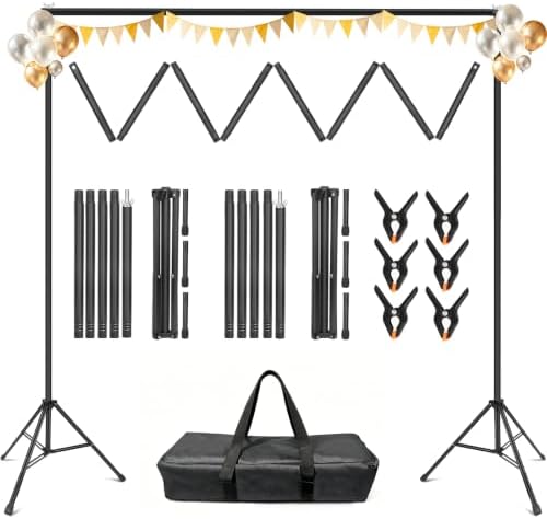 Backdrop Stand 10 x 8 Ft (WxH), 7 Widths Adjustable Background Stand by YAYOYAPhotography