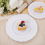 U-QE 100 Pcs White Plastic Plates, White Plates Disposable for Party - Image 6