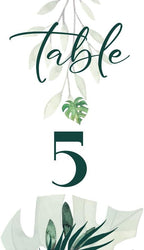 Green Leaf Table Number Cards Double Sided Party Table Numbers for Reception Baby Shower Anniversary Birthday Bridal Party 4x6 Inch, 100 by Unknown