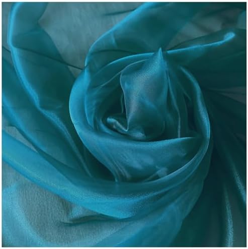 55 Yard Organza Fabric 44" Wide for Wedding Event Décor - Dark Teal - Image 4