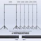 Backdrop Stand Kit - 6 Widths, 10x7.5ft Adjustable Background Stand for Parties & Studio Photography - Image 3