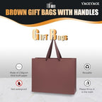 YACEYACE Brown Gift Bags Bulk, 20 Pack Brown Gift Bags with Handles - Image 5