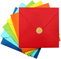 Pack of 120 Square 6-1/8” x 6-1/8” Self-Seal Envelopes for Wedding, Baby Shower, Party Invitations, Christmas, Greeting Cards, Announcements, Photos, CD/DVD Paper Sleeves (Assorted) by Unknown