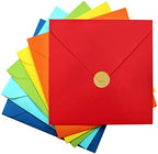 Pack of 120 Square 6-1/8” x 6-1/8” Self-Seal Envelopes for Wedding, Baby Shower, Party Invitations, Christmas, Greeting Cards, Announcements, Photos, CD/DVD Paper Sleeves (Assorted) by Unknown