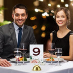MorningRo 24 Pcs Table Number Stands, Metal Place Card Holders, Gold - Image 4