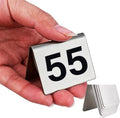 Table Numbers for Wedding Reception Double Sided, Stainless Steel Frosted Digital Cards Holders20 Pack Numbered Tent Frame for Restaurant Baby Shower Banquets, Silver,Numbers 41 to 60 by Unknown