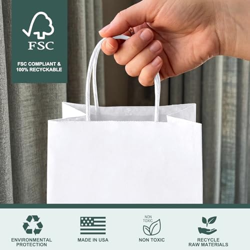 METRONIC White Paper Gift Bags 5.25 x 3.75 x 8 Inch 500 Pack - Image 5
