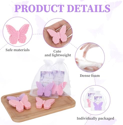 60 Sets Butterfly Soap Baby Shower Favors for Guests Party Gifts - Image 3