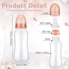 Trelaco 12 Pcs Baby Shower Bottle Chug Game, Boho, Brown - Image 3