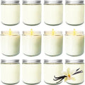 12 Pcs 8 Oz Bulk White Soy Candles,Vanilla Scented Candles Set,Bulk Aromatherapy Candle,Great Stress Relieving Scented Candle for Girls as a Gift for Birthdays, Weddings and More! by Veiuwa