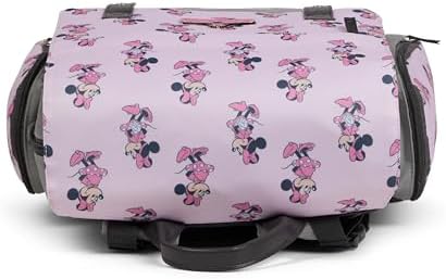 Disney Diaper Bag Backpack with Changing Pad Minnie Mouse – 16” Nylon Baby Bag for Parents, Insulated Bottle Holders, Multiple Storage Pockets - Image 3