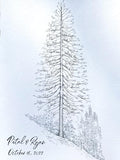 Guest Book Tree Pine Tree Signature Wedding Guestbook Tree Alternative for Weddings by Magic+Wand+Ink
