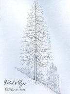 Guest Book Tree Pine Tree Signature Wedding Guestbook Tree Alternative for Weddings by Magic+Wand+Ink