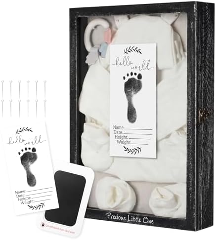 Jetec 12 x 16 Baby Shower Shadow Box Keepsake Frame, Black by Jetec
