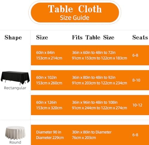 DRESSMAKER 10 Pack Black Table Cloth Rectangle 60X102 Inch Fit 6FT Table - Image 2