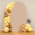 Happy Bee Days Celebration Brown Solid Arch Backdrop Stand Covers Sweet Bees Yellow Party Decorations 2.5x6ft Arches Backdrop Fabric Cover Supplies Kids Baby Shower Decors by HISDH