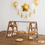 Wooden Cupcake Stand 3 Tier Serving Tray, Cupcake Stand with Swing Tray Decoration Serving, Dessert Table Display Set, Party Food Display Set for Desserts, Cake Snack Bread, Tea Party - Image 2