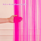 10x10ft Hot Pink Tulle Backdrop Curtain with Lights String for Parites, Sheer Backdrop Curtains for Wedding Baby Shower Birthday Party Photo Shoot Decorations - Image 6