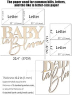 Baby In Bloom Wooden Signs Floral Gender Reveal Backdrop Party Photo Props - Image 4