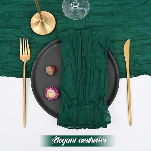 fani 100 Pack Gauze Cheesecloth Napkins, 20 x 20 in, Emerald Green - Image 4