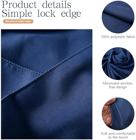 WIGENIUS 6 Pack Blue Table Cloth Rectangle 60X102 Inch Tablecloth Fit 6FT - Image 5