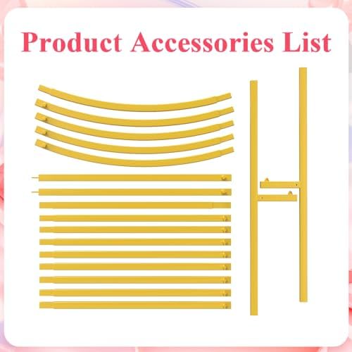 Asee'm 7.2FT Gold Metal Arch Backdrop Stand Wedding Balloon Background - Image 4