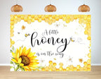 8X6ft Sunflower Bee Honeycomb Backdrop Sweet Floral Insect Photography Baby Shower Gender Reveal Background Tapestry Welcome Little One Party Decoration Photo Studio Props Fabric by Unknown